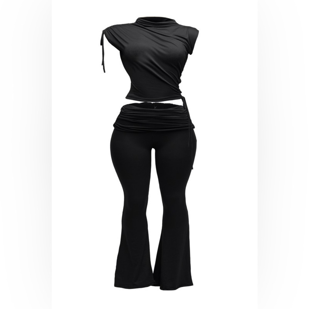 🟠311B. Mock Neck Top & Pant Set